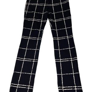 Express Columnist Classic Black Checkered  Plaid Mid Rise Crop Pants Size 00